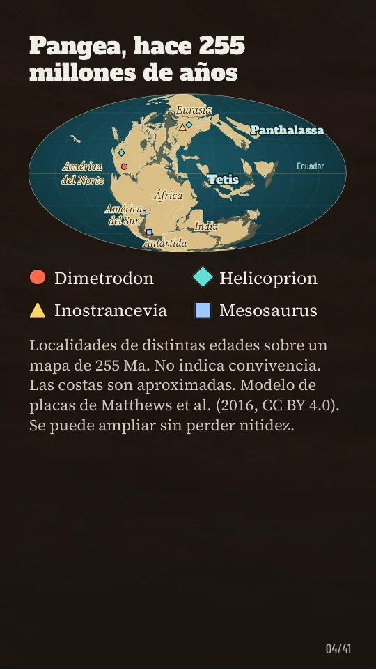 Edición para celular: mapa de Pangea